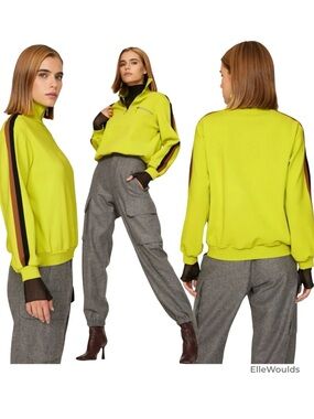 Tory Burch Knit Quarter Zip Sweater $498 US Size Large